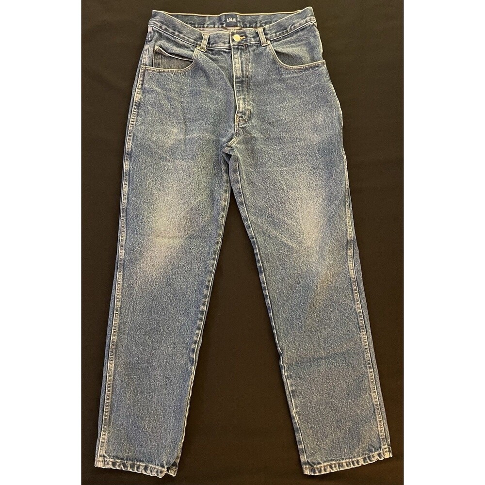Basic Editions Mens Jeans 34x32 Blue Denim Regular Straight Leg 100% Cotton Vtg